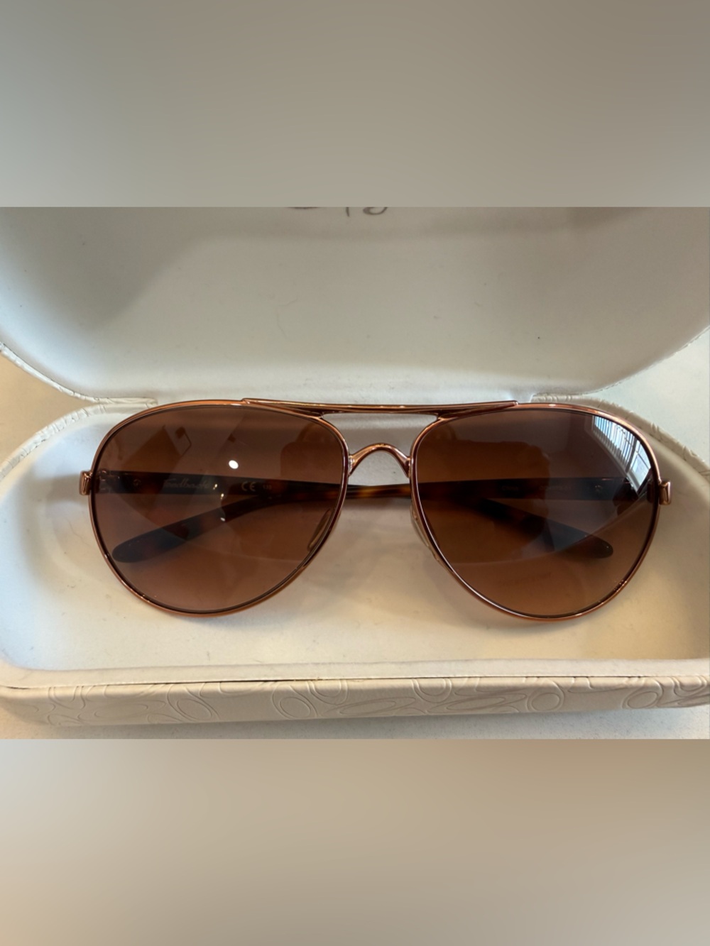 Oakley Feedback Aviator Tortoiseshell Sunglasses with Rose Gold trim NWOT